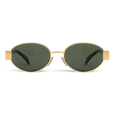 GOLD CELINE TRIOMPHE METAL 04 SUNGLASSES .